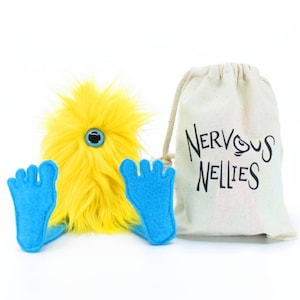 Nervous Nelly Plush Monster Toy- Yellow