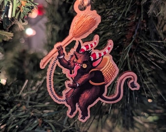 Krampus Ornament aus Holz