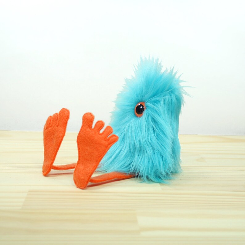 Nervous Nelly Plush Monster Toy Aqua image 5