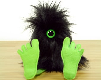 Nervous Nelly Plush Monster Toy- Black