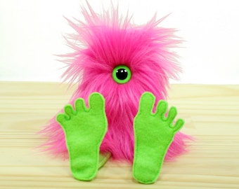 Nervous Nelly Plush Monster Toy- Pink
