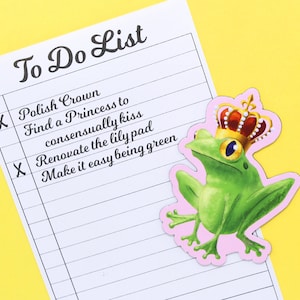 Frog King Prince Vinyl Magnet