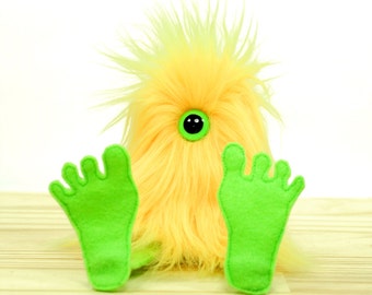 Nervous Nelly Plush Monster Toy- Yellow