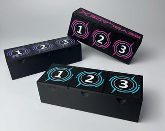 Caja de baraja Beyblade X impresa en 3D