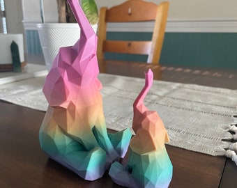 elephant figure duo