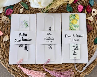 Custom Engraved Acrylic Bookmark Wedding Favor: Bridal Shower Keepsake