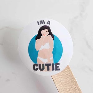 Body Positive I&#39;m a Cutie Sticker, Self-Love Vinyl Decal, Cute Empowering Sticker, Waterproof Laptop Journal Decor, Confidence Boost Sticker