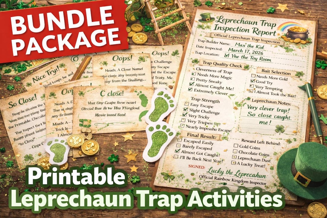 Trap Inspection Report.pdf Leprechaun Footprint, 9 Note Bundle, Trap Inspection Report - Printable ...