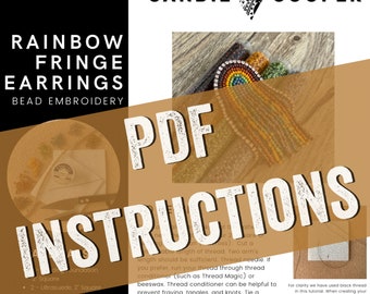 Digital PDF - Rainbow Fringe Earring Instructions - DIY Jewelry