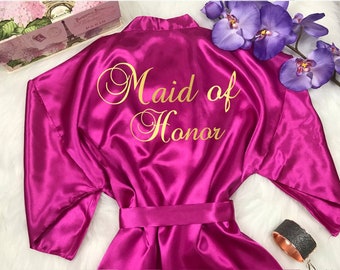 Bridesmaid Proposal- Bridesmaid robes- Wedding gift- Bride Robe- Wedding Party Robes-Bridesmaid gift-Bridal Party Gift -Matron of Honor robe