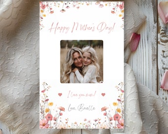 Happy Mothers Day Printable Editable Card CANVA Template, 5x7 Mothers Day Card Download, Instant Digital Download, Watercolour Floral Design