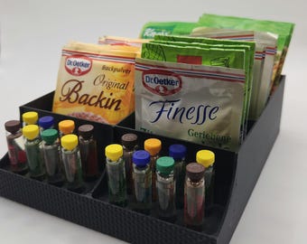 Kitchen Baking Organizer for Vanilla Sugar and Ingredients Spice Packet Holder Sustainable Kitchen Storage for Baking Shelf