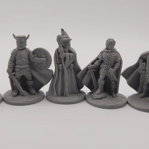 D&D Helden und Untote Set – 5 Helden, 3 Skelette und 3 Ratten | 28mm | 32mm | Unbemalt, hochdetailliert | Tabletop TTRPG