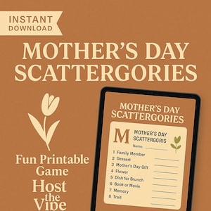 Mother’s Day edition scattergories