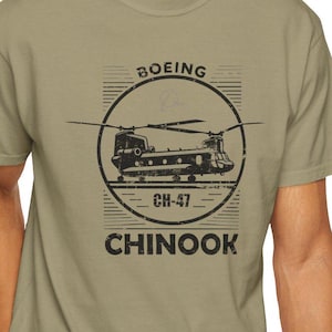Chinook Helicopter T-Shirt: Military Aircraft Apparel, Veteran Gift