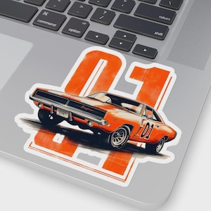 Dodge Charger 1969 General Lee Dukes of Hazzard 01 Pegatina clásica vintage retro naranja para coche