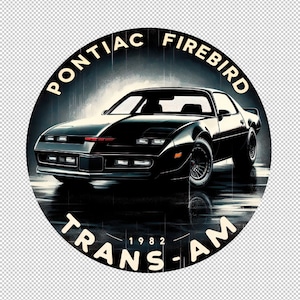 Classic Cars Pontiac Firebird Trans Am 1982 Michael Knight Rider Kitt 80s DIGITAL DOWNLOAD PNG