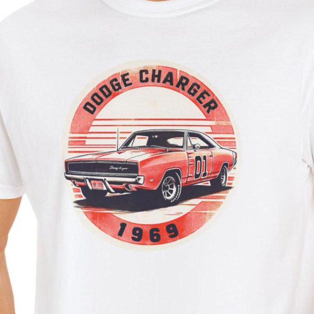 Wicked Metal Dukes 01 Charger Black T-Shirt - Classic Muscle Car Tee For Men - View #12