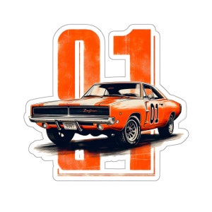 Dodge Ladegerät 1969 General Lee Herzöge Von Hazzard 01 Classic Vintage Retro Orange Auto AUFKLEBER