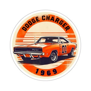 DodgeCharger 1969 general Lee Muskel Klassischer Retro Auto AUFKLEBER