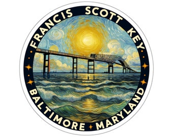 Puente Francis Scott Key en Baltimore, Maryland PEGATINA