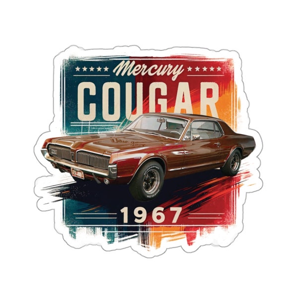Ford Mercury Cougar 1967 Classic Muscle Vintage Retro Car STICKER