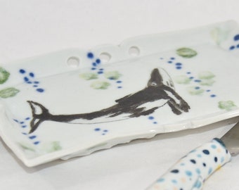 Whale Lover Tapas Plate, Trinket Dish, Dessert Tray