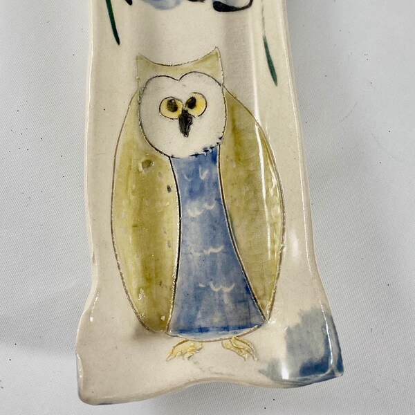Owl Trinket Tray, Butter Dish, Ceramic Spoon Rest, Snack Trays, Desk Accessory, Olive Tray