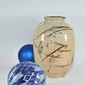 Collectible Shino Vase. 9th Anniversary Gift.