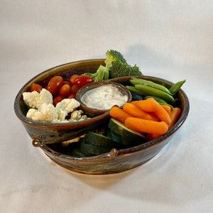 Swirled Chip and Dip Bowl, Charcuterie Bowl Set for Veggies, Nuts, Cheese and Crackers image 1