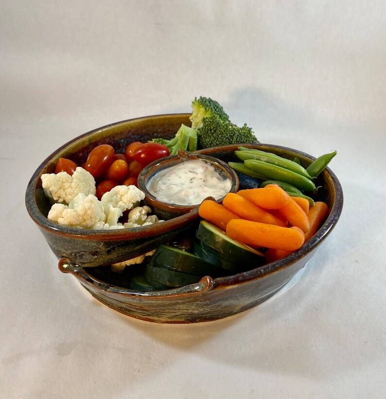 Swirled Chip and Dip Bowl, Charcuterie Bowl Set for Veggies, Nuts, Cheese and Crackers image 1