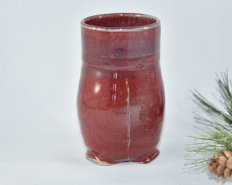 Red Tumbler, Vase, Tea cups, Wine tumbler, Espresso cup, Whiskey glass, Handleless coffee cup gift for her