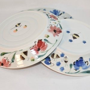 Tuscan Look Dinner Plates Colorful Floral Design Platters image 3