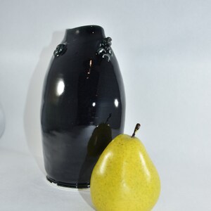 Porcelain Vase in Black Glaze. Stunning Handmade Pottery. image 4