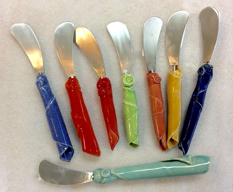 Cheese Knife Butter spreader handmade pottery cheese knives Etsy