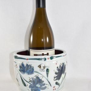 Save the Bees Ceramic utensil crock for kitchen or wine bottle holder. image 4