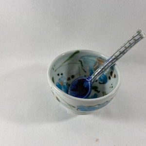 Colorful Small Ceramic Spoons. Handmade Pottery Ceramic Teaspoon, sugar spoon, salt spoon, coffee spoon image 10