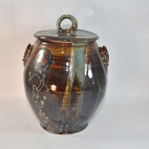 Large Pottery Jar. Kitchen Canister. Handmade Pottery.