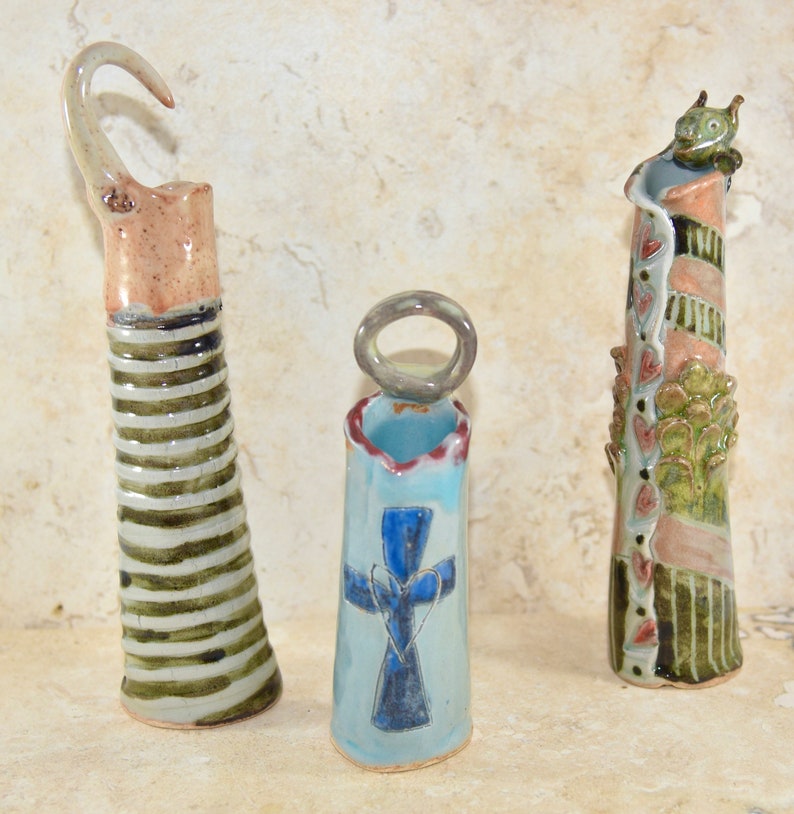 Unusual Handmade Pottery Vase. Essential Oil Holder, Diffuser. image 10