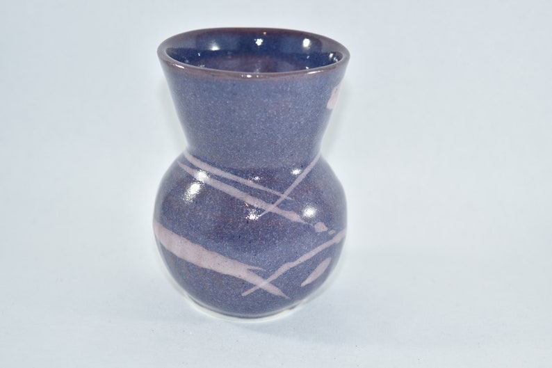 Purple and pink Handmade ceramic vase, 9th anniversary gift, Oregon made pottery image 1