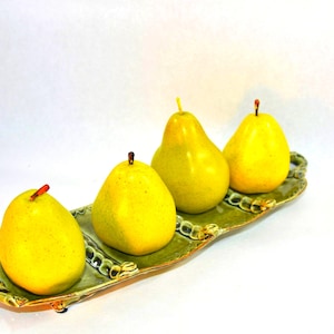 Handmade 16-inch Ceramic Snack Tray: 4-Section Appetizer Platter for Tapas, Sushi, and Cheese