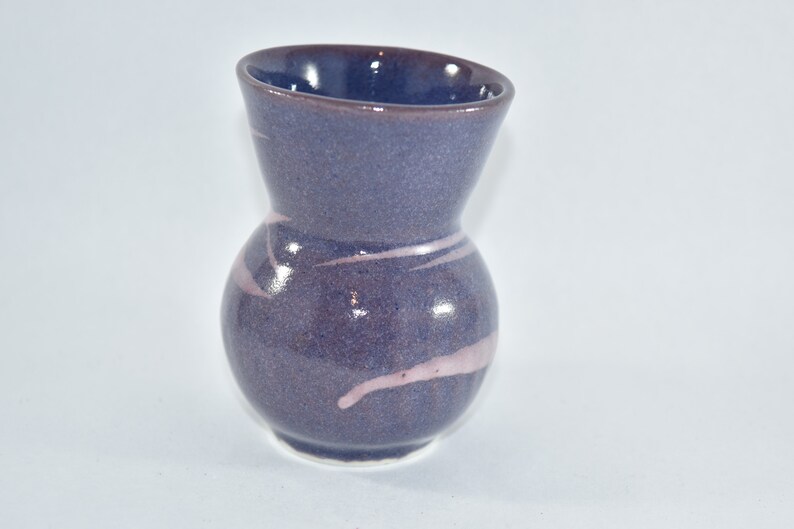 Purple and pink Handmade ceramic vase, 9th anniversary gift, Oregon made pottery image 3