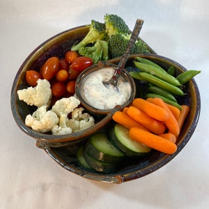 Swirled Chip and Dip Bowl, Charcuterie Bowl Set for Veggies, Nuts, Cheese and Crackers image 6