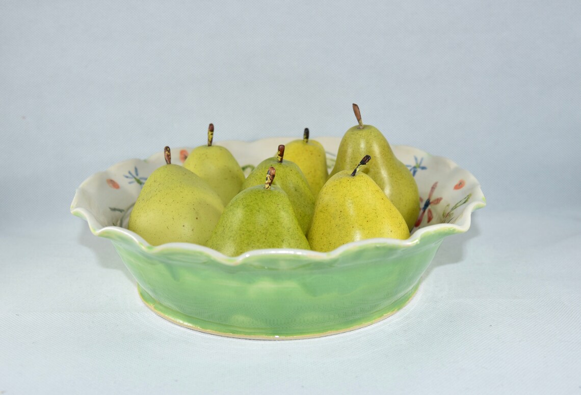 Quiche Baking Dish with Bluebird. Bird Ceramic Cake Pan. Pie Etsy