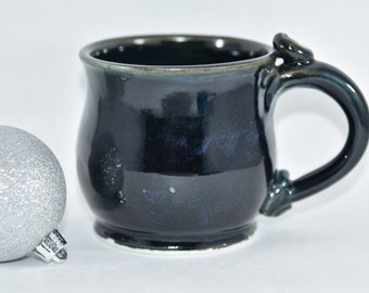 Pottery mugs handmade. Ceramic Coffee Cup Holds 12 Ounces. Handmade Beer Mug.