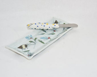 Butter Dish, Trinket Dish, Spoon Rest, Sister Gift Birthday Gift, Appetizer plate, Desk accessory