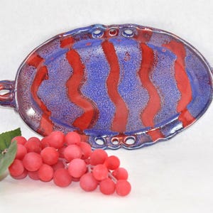 Handmade Pottery Tapas Plate: Versatile Ceramic Dish for Sushi, Appetizers, Desserts & Candles