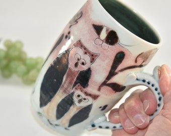 Large Owl Pottery Mug Holds 24 Ounces. For Dad: Tea Cup, Ceramic Mug, Large  Coffee Cup, Large Beer Mug, Beer Lover Gift