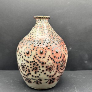 Handmade Pottery Vase with Textured Design image 4