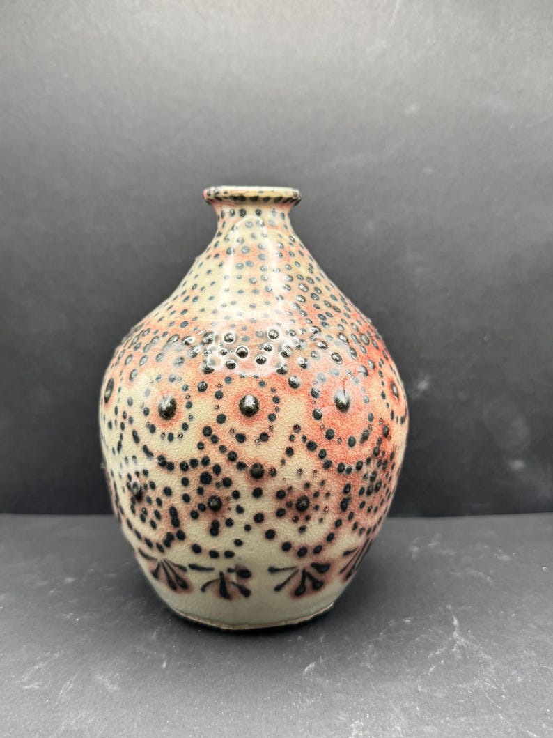 Handmade Pottery Vase with Textured Design image 4